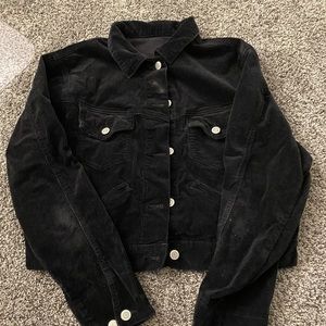 super cute black corduroy jacket!